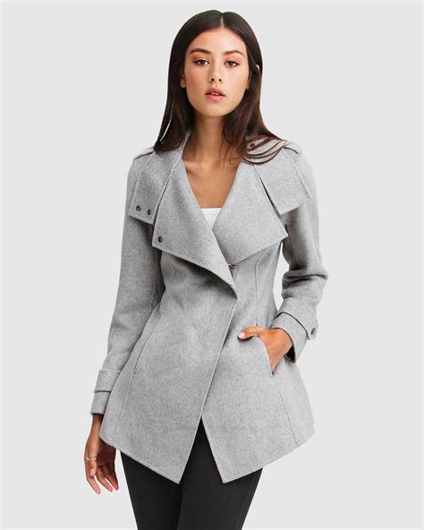 Belle Bloom NEW FIT Bad Girl Wool Blend Moto Coat Reitmans