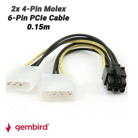 Gembird X Pin Molex Pin Pcie Cable M