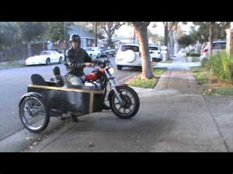 Homemade tilting sidecar for motorcycle - YouTube