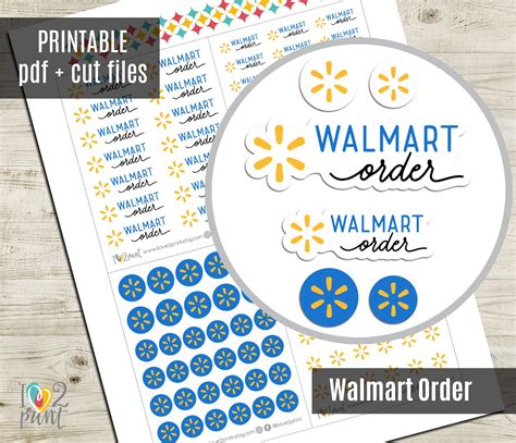 Walmart Order Planner Stickers Walmart Delivery Hand Lettered Etsy