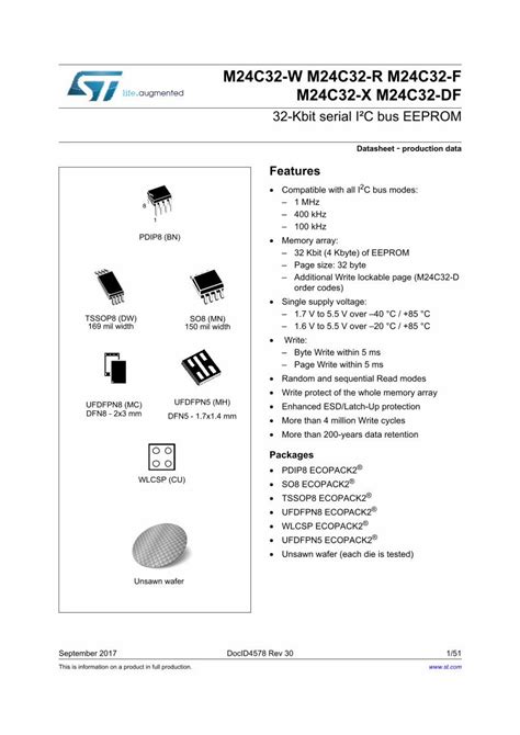 Pdf Kbit Serial I C Bus Eeprom St Dokumen Tips