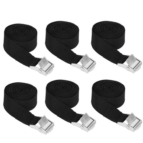 6pcs Heavy Duty Lashing Straps Adjustable Buckle Tie Down Straps For