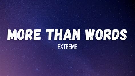 Extreme More Than Words Instrumental W Lyrics YouTube