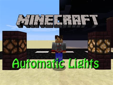 Minecraft Automatic Lamps System With Daylight Sensor Tutorial Youtube