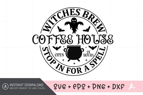 Witches Brew Coffee House Svg Halloween Party Decorations