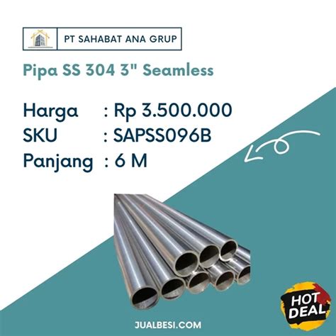 Jual Pipa Stainless Ss 304 3 Seamless Surabaya Sahabat Ana Grup