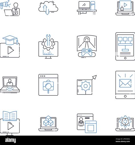 Nerk Technology Line Icons Collection Innovation Automation