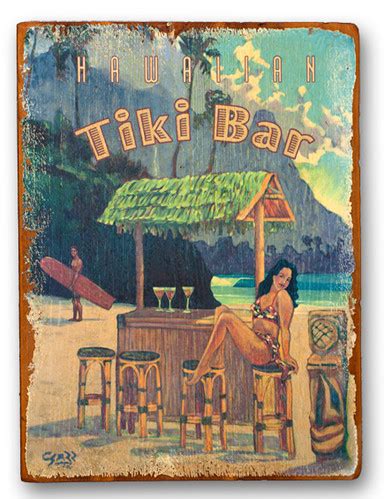 Hawaiian Tiki BarAs I Remember Ricksharpart Rick Sharp Vintage Art