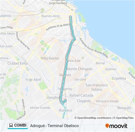 Ruta Combi Horarios Paradas Y Mapas Terminal Obelisco Actualizado