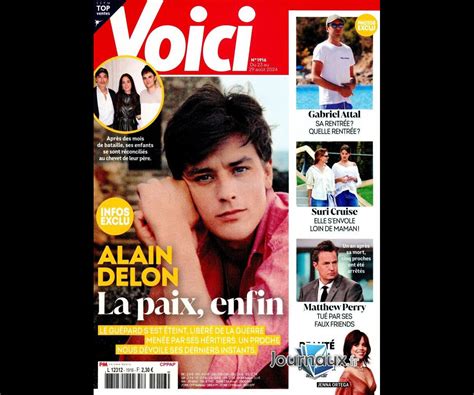 Photo Alain Delon En Couverture Du Num Ro Du Ao T Du Magazine