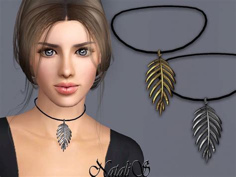 The Sims Resource Natalis Ts Palm Leaf Pendant Leaf Pendant