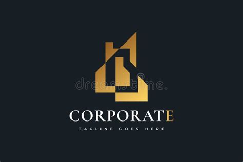 Gold Real Estate Logo Design Template with Abstract Concept Stock ...