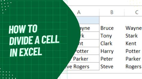 How To Divide A Cell In Excel A Comprehensive Guide Earn And Excel