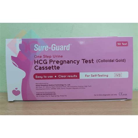 SURE GUARD HCG Pregnancy Test Colloidal Gold Cassette 50 S Exp 2026