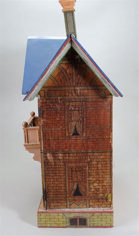 A Moritz Gottschalk Model 3581 Blue Roof Dolls House German Circa 1910