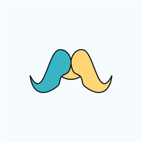 Bigote Inconformista Movimiento Masculino Icono Plano De Los Hombres