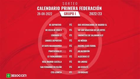 Este Es El Calendario Oficial De La Primera Federación 2022 23