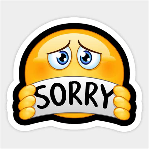 Emoji with Sorry Sign - Emoji - Sticker | TeePublic