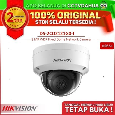 Promo HIKVISION DS 2CD2121G0 I Hikvision 2 MP WDR Fixed Dome Network