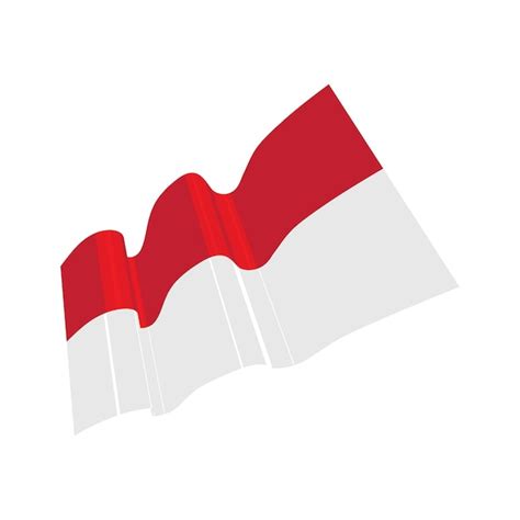 Ilustración De Vector De Bandera De Indonesia Vector Premium