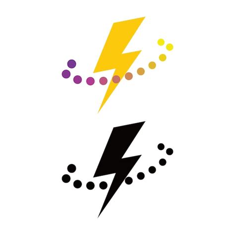 Plantilla de logotipo de energía eléctrica signo y símbolo de rayo