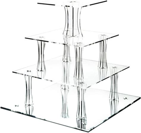 Amazon Jusalpha Square Acrylic Wedding Cupcake Stand Tree Tower