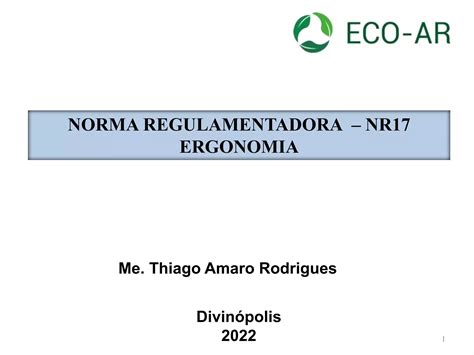 NORMA REGULAMENTADORA NR 17 2 Ppt