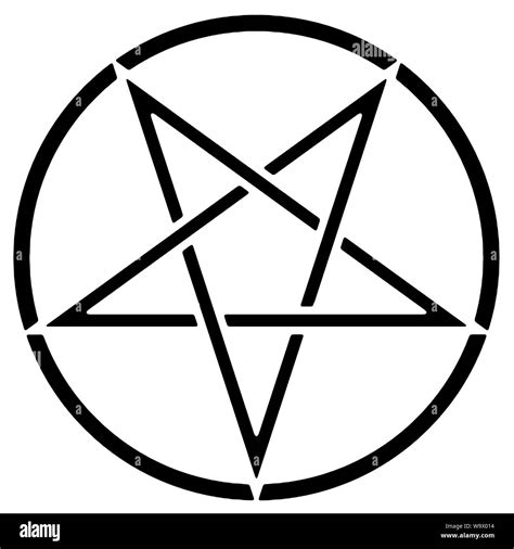 Pentagram (black on white Stock Photo - Alamy