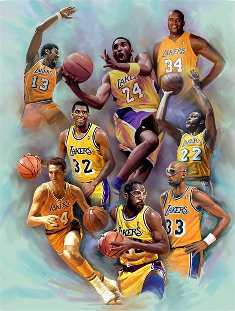 Laker Legends Los Angeles Laker Greats By Wishum Gregory Los