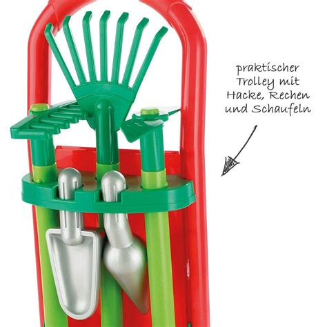 Ecoiffier 7 tlg Set Gärtner Trolley mit Zubehör Babyartikel de