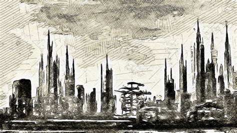 Futuristic city Sketch by ExordiumFractal on DeviantArt