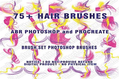 Hair Brushes Procreate And Photoshop 56 Graphic By Toziko Art · Creative Fabrica