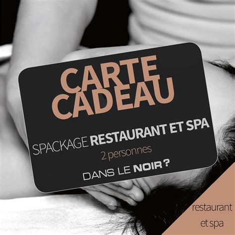 Carte Cadeau Restaurant Spa Paris Dans Le Noir Couple