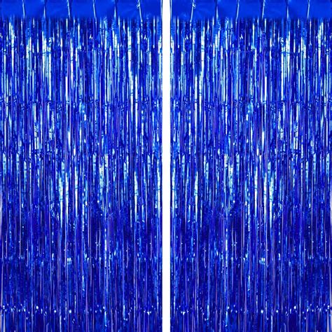 Amazon Blue Fringe Curtain Party Decorations Pack Foil Fringe