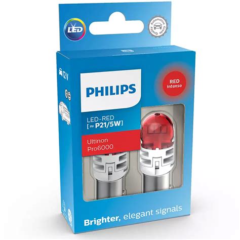 Philips P21 5W Red Ultinon Pro6000 Si Samochodowa Żarówka