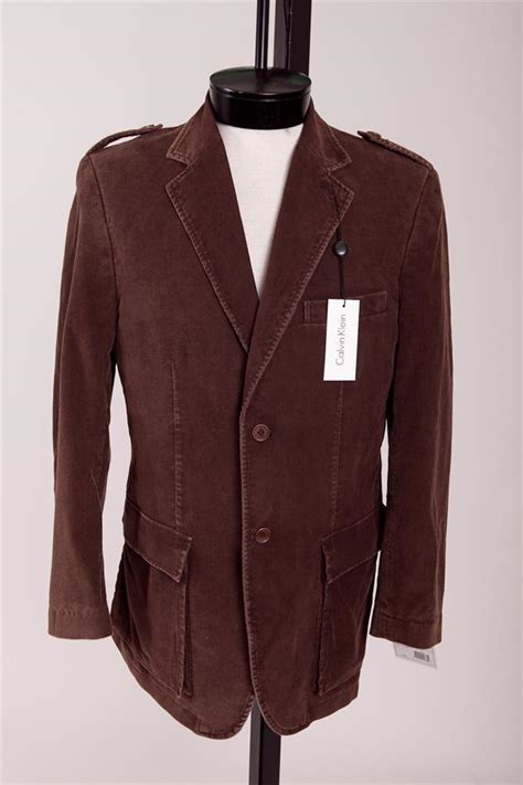 Mens Calvin Klein Brown Corduroy Suit Jacket Sportcoat Blazer Sizes