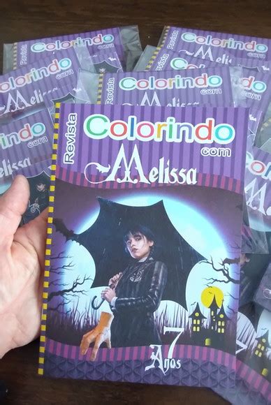 Revistinha De Colorir Personalizada Tema Wandinha Elo7