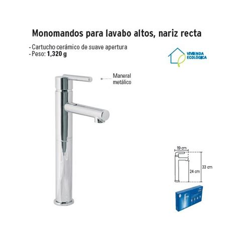 Compra En Linea Monomandos Para Lavabo Altos Nariz Recta FOSET En