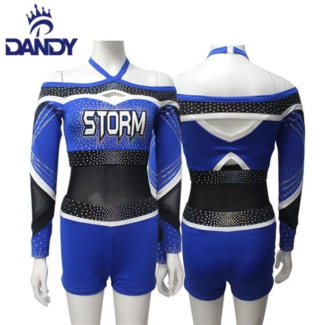 Dandy Custom Stage Dance Wear Sexy Rhinestones Long Sleeve Youth All