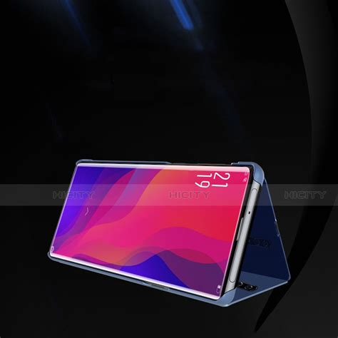 Coque Portefeuille Livre Cuir Miroir Housse Etui Clapet Pour Oppo Reno Or