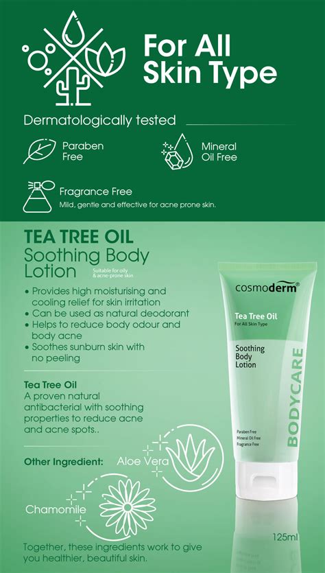 Cosmoderm Tea Tree Oil Soothing Body Lotion 125ml