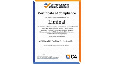 Digital Wallet Based Liminal Secures CryptoCurrency Security Standard