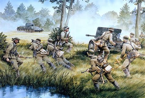 German Field Gun On The Eastern Front World War Two World War Two Art