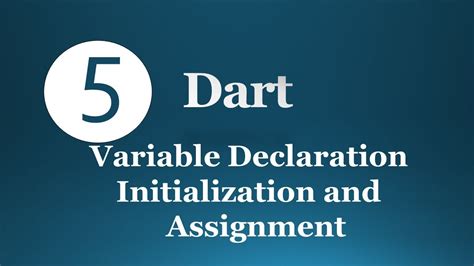 5 Variable Declaration Initialization And Assignment Arabic Youtube