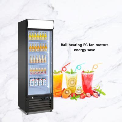 Single Door Vertical Transparent Glass Display Coca Cola Refrigerator