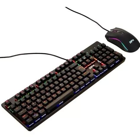 Kit Gamer Teclado Mecânico Mouse Iluminação Led Dpx Novidade