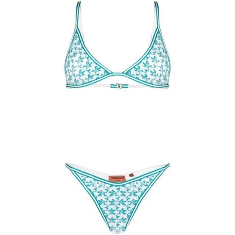 Turquoise Sequined Bikini Set