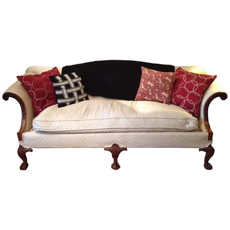 Magnificent Georgian Chippendale Style Walnut Sofa For Sale at 1stdibs