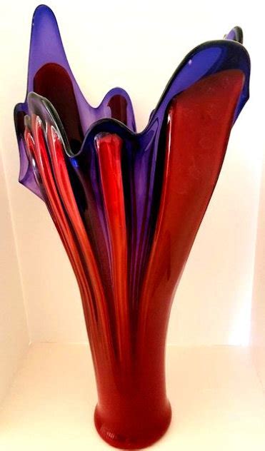 Untitled Glass Sculpture 1994 Blown Glass Diamond Cut Series 33 In By Richard Royal For Sale