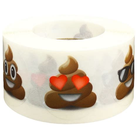 Poop Emoji Stickers - Clear Labels | InStockLabels.com